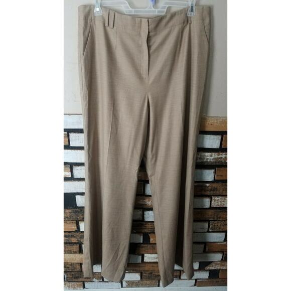 WORTH New York Natural Tan Wide Leg Dress Pants Size 18 38x34 - Picture 1 of 5